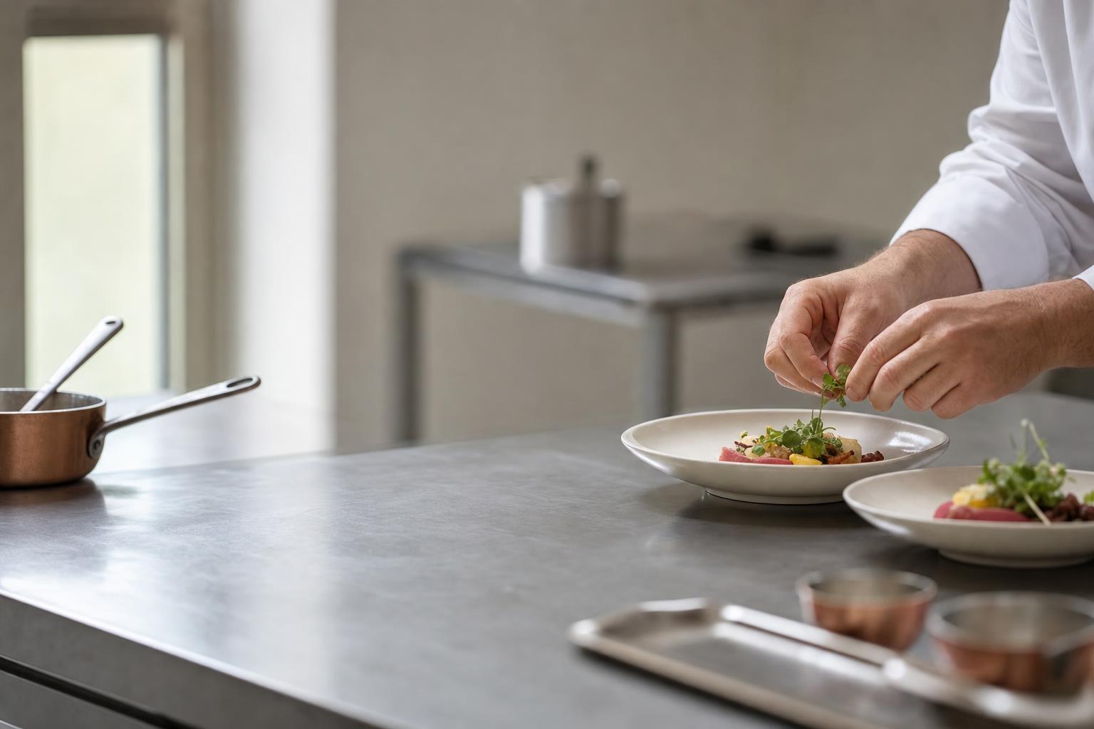Traiteur à Villeurbanne, un repas préparé pour votre réception, du buffet au menu servi à table.